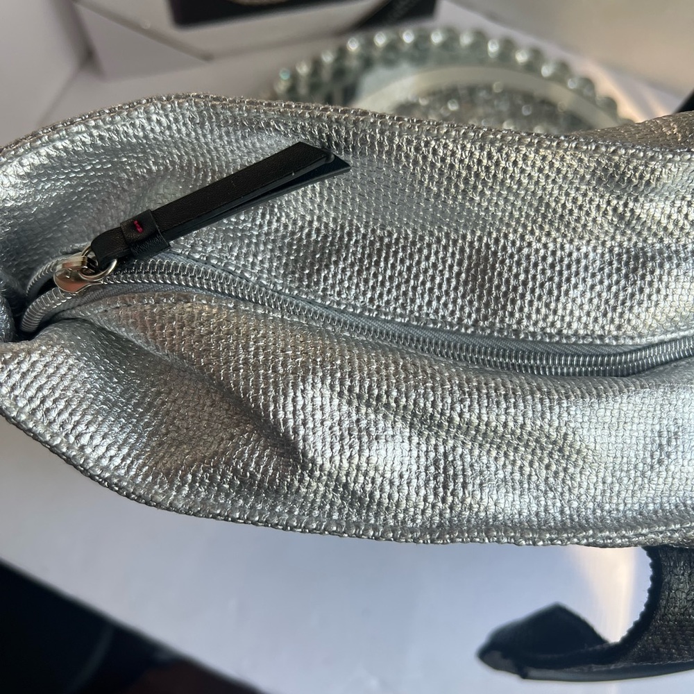 Victoria's Secret Silver and Black Tote Bag  24X15 - Picture 5 of 9